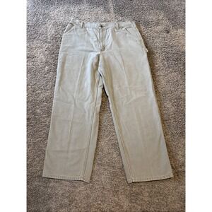 Vintage Carhartt Carpenter Pant Men Fit 38x30 Tan Duck Canvas B11 DES